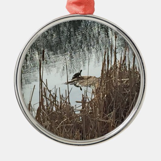 Wintersonne Ornament Aus Metall (Vorne)