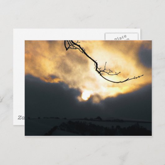 Wintersonne Postkarte (Vorne/Hinten)