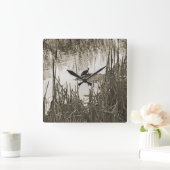 Wintersonne Quadratische Wanduhr (Zuhause)