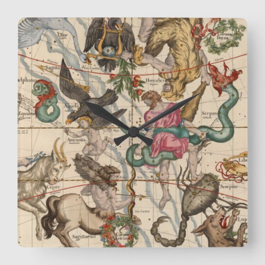 Wintersonne Quadratische Wanduhr (Vorderseite)