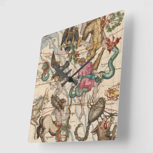 Wintersonne Quadratische Wanduhr (Winkel)