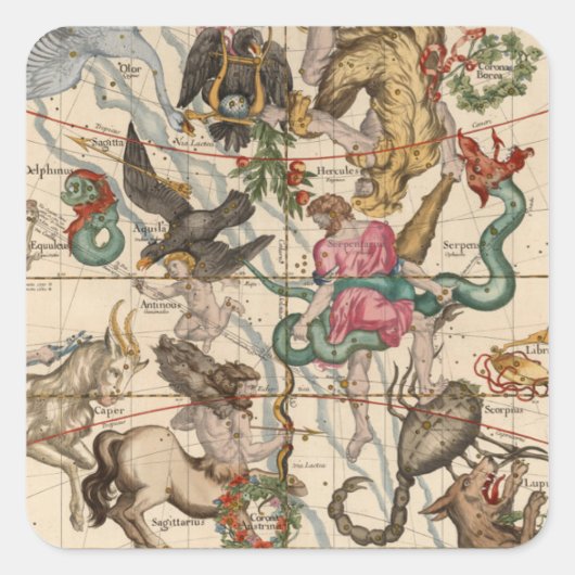 Wintersonne Quadratischer Aufkleber (Vorderseite)