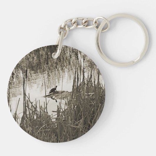 Wintersonne Schlüsselanhänger (Rückseite)