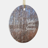 Wintersonne Segen Birch Forest Keramik Ornament (Rechts)