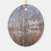 Wintersonne Segen Birch Forest Keramik Ornament (Links)