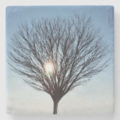 Wintersonne Steinuntersetzer (Vorderseite)