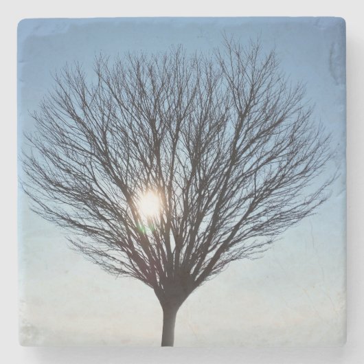 Wintersonne Steinuntersetzer (Vorderseite)