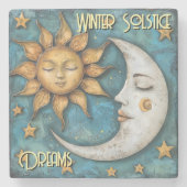 Wintersonne Steinuntersetzer (Vorderseite)