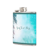 Wintersonne und Schnee Flachmann (Links)