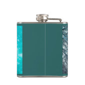 Wintersonne und Schnee Flachmann (Rückseite)