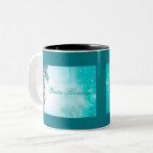 Wintersonne und Schnee "Wintersegmente" Zweifarbige Tasse (Vorderseite Links)