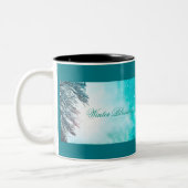 Wintersonne und Schnee "Wintersegmente" Zweifarbige Tasse (Links)