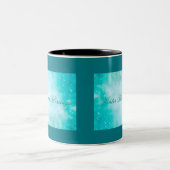 Wintersonne und Schnee "Wintersegmente" Zweifarbige Tasse (Mittel)