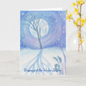 Wintersonne Vollmondkarte Karte (Gelbe Blume)