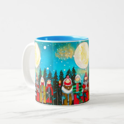 Wintersonne Zweifarbige Tasse (Vorderseite Links)