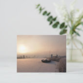 Wintersonnenaufgang in den Niederlanden nach Karte (Stehend Vorderseite)