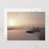 Wintersonnenaufgang in den Niederlanden nach Karte (Vorne/Hinten)