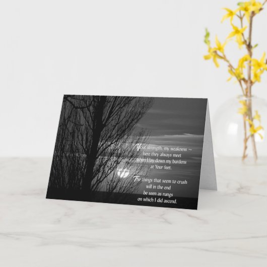 Wintersonnenbaum mit Zitat Karte (Gelbe Blume)