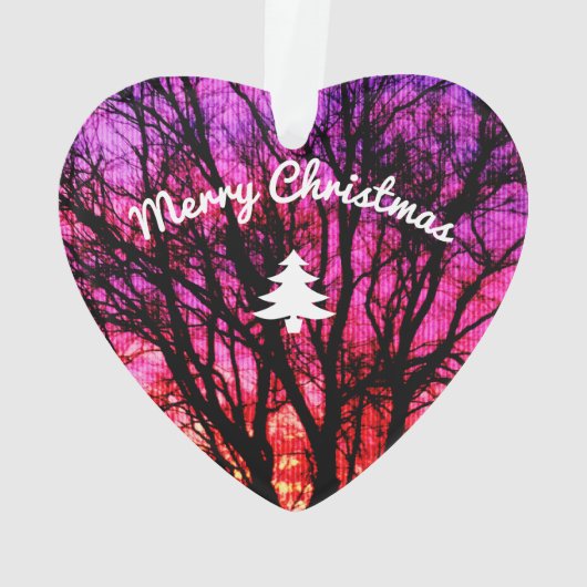 Wintersonnenbaum - Weihnachtsbaum Ornament (Rückseite)