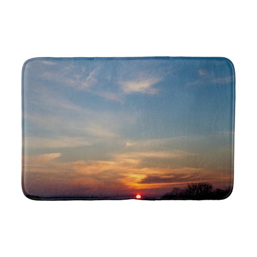 Wintersonnenhimmel Badematte (Vorderseite)