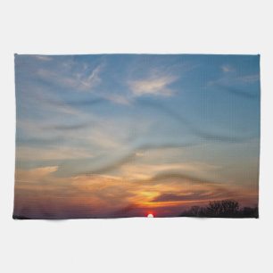 Wintersonnenhimmel Geschirrtuch