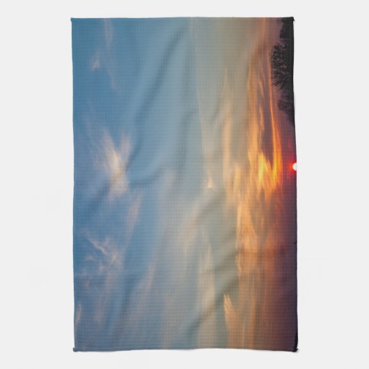 Wintersonnenhimmel Geschirrtuch (Vertikal)