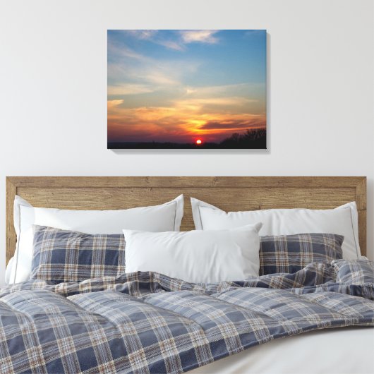 Wintersonnenhimmel Leinwanddruck (Insitu (Schlafzimmer))
