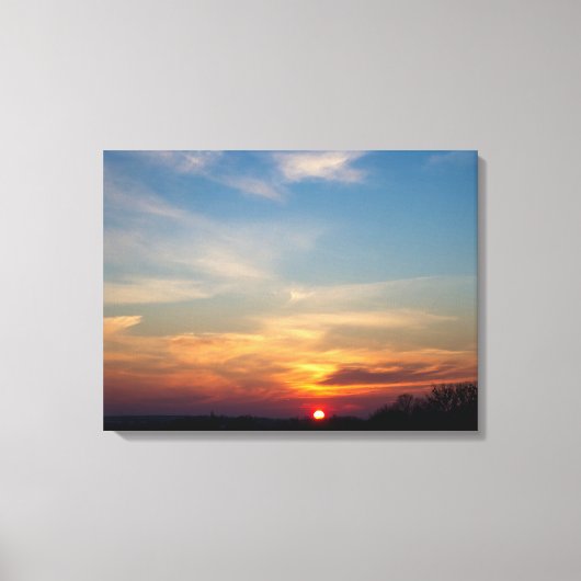 Wintersonnenhimmel Leinwanddruck (Vorderseite)