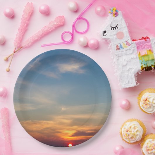 Wintersonnenhimmel Pappteller (Party)