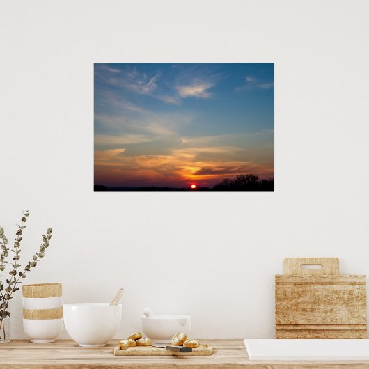 Wintersonnenhimmel Poster (Küche)