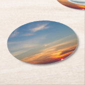 Wintersonnenhimmel Runder Pappuntersetzer (Angewinkelt)