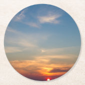 Wintersonnenhimmel Runder Pappuntersetzer (Vorderseite)