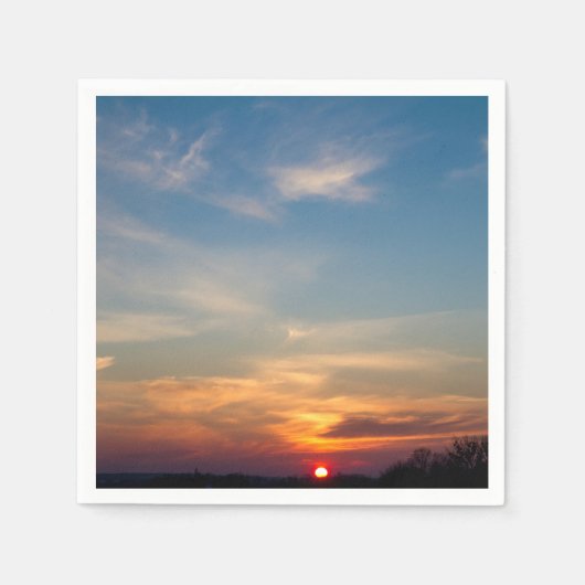 Wintersonnenhimmel Serviette (Vorderseite)