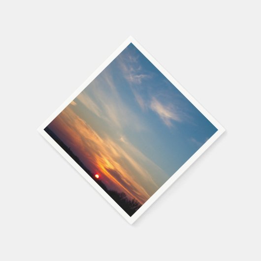 Wintersonnenhimmel Serviette (Ecke)