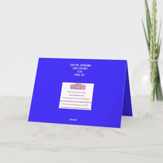 Wintersonnenkarte niedliches Kaninchen Dankeskarte (Rückseite)