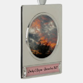 Wintersonnenlandschaft Fotografie Banner-Ornament Silber (Rechts)