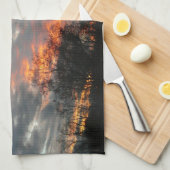 Wintersonnenlandschaft Fotografie Handtuch (Viertel Falte)