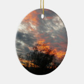 Wintersonnenlandschaft Fotografie Keramik Ornament (Rechts)