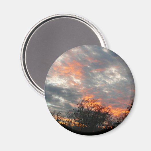 Wintersonnenlandschaft Fotografie Magnet (Vorderseite/Rückseite)