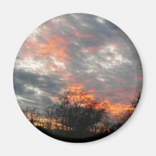 Wintersonnenlandschaft Fotografie Magnet