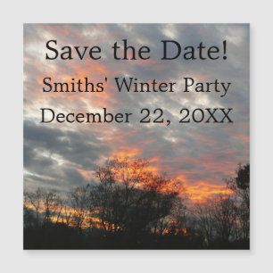 Wintersonnenlandschaft Fotografie Magnetkarte