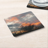 Wintersonnenlandschaft Fotografie Rechteckiger Pappuntersetzer (angewinkelt)