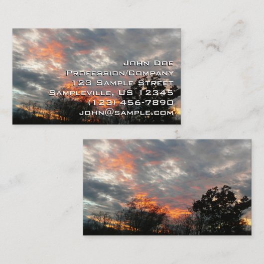 Wintersonnenlandschaft Fotografie Visitenkarte (Vorne/Hinten)