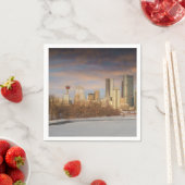 Wintersonnenszene an der Calgary Skyline Serviette (Beispiel)