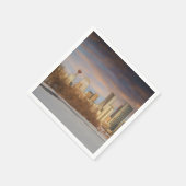 Wintersonnenszene an der Calgary Skyline Serviette (Ecke)