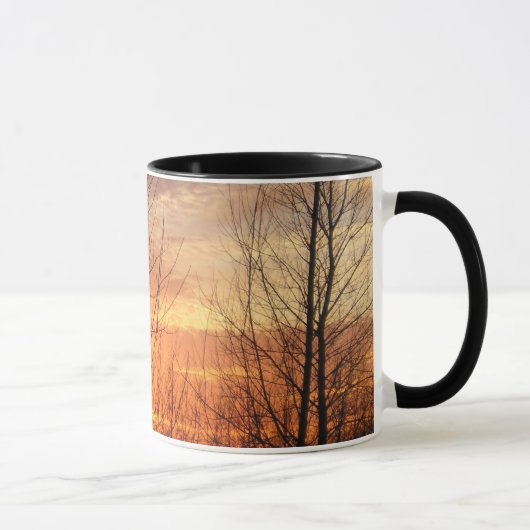 Wintersonnenuntergang-Kaffee-Tasse Tasse (Rechts)