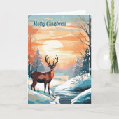 Wintersonnenuntergangskarte Karte (Vorderseite)