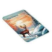 Wintersonnenuntergangskarte Magnet (Rechte Seite)