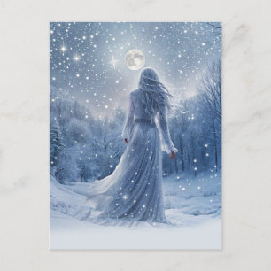 Wintersonnenwende Boheme-Schnee Yule-Feiertag Feiertagspostkarte