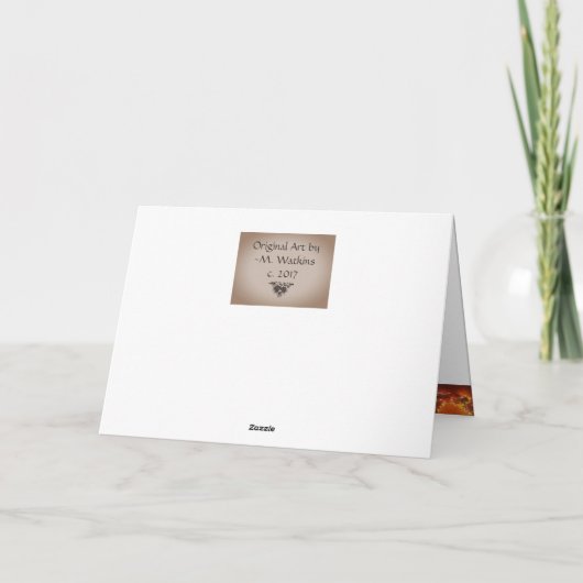 Wintersonnenwende Fee Karte (Rückseite)